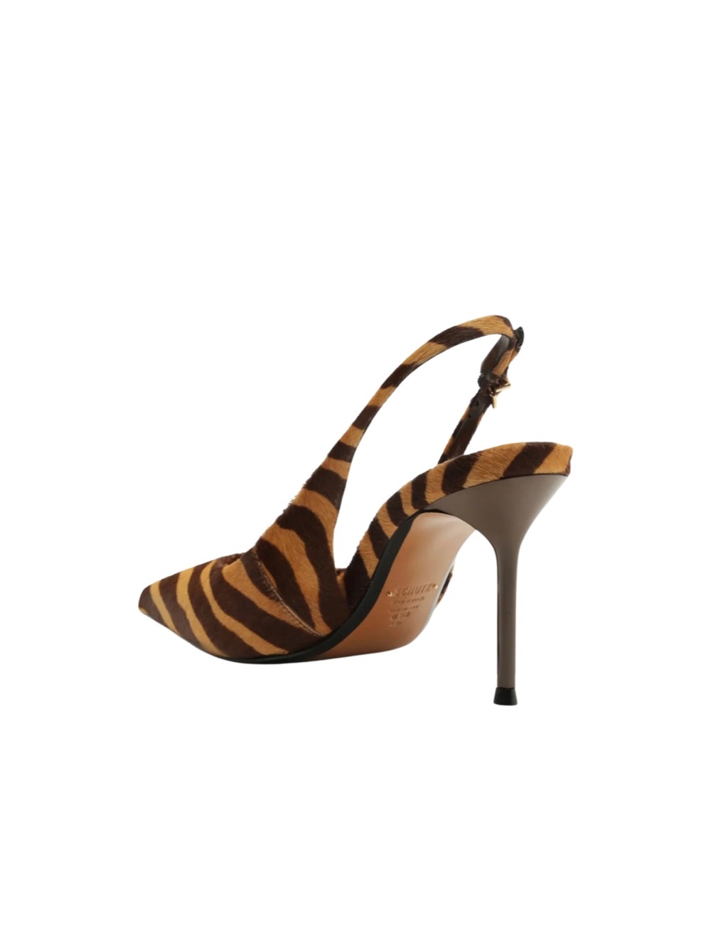 Schutz Paola Calf Hair Pump in Natural Zebra - Picture 3 of 5